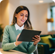 Mulher usando tablet